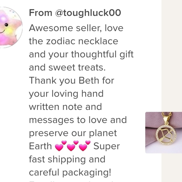 Capricorn Zodiac Necklace Zircon Gold Plated Stainless Steel - Picture 6 of 16